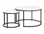 Konferenční stolek DION (set 2 ks, bílá efekt mramoru/matně černá)