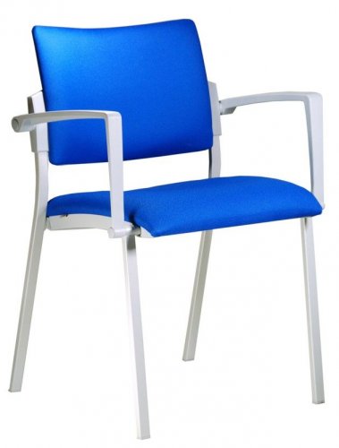 Konferenční židle SQUARE, čalouněná (šedé plastové části)