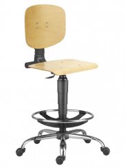 Laboratorní židle 1290 L MEK (715-0/9), chromovaný kříž+kruh