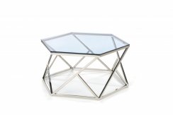 Konferenční stolek CRISTINA (kouřové sklo/nerez ocel)