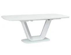 Jídelní rozkládací stůl ARMANI (matně bílá,160-220x76x90)