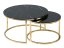 Konferenční stolek MUSE (set 2 ks, černá efekt mramoru/zlatá)