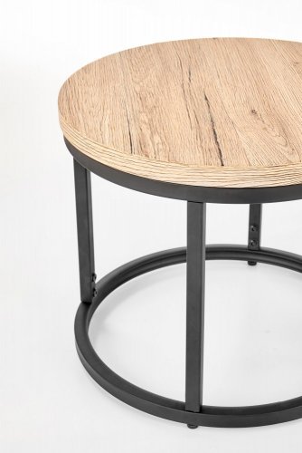 Konferenční stolek OREO (set 2 ks, san remo/černý