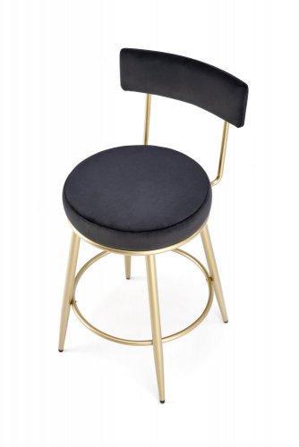 Barová židle H-115 (černá/zlatá)