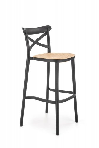 Barová židle H-111 (černá/přírodní)