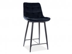 Barová židle CHIC H-2 VELVET (černá/černá 19)