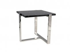 Konferenční stolek VELA B (černý mramor/stříbrná)