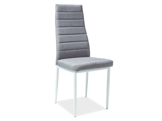 Jídelní židle H-266 bílý rám/ šedá 06