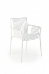 Zahradní židle K492, stohovatelná (bílá)