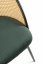 Ratanová židle K508 (tmavě zelený sedák)
