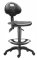 Laboratorní židle 1290 PU ASYN (50-50/59), nylonový kříž+kruh
