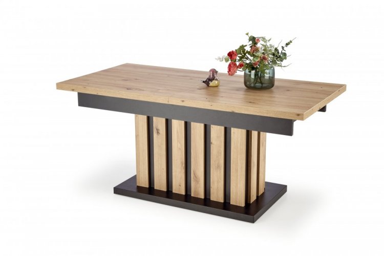 Multifunčkní rozkládací konferenční stolek BARETTI (dub artisan/černý)