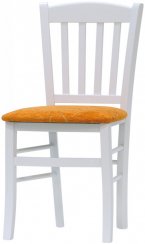 Židle Veneta, bílý lak (čalouněný sedák)
