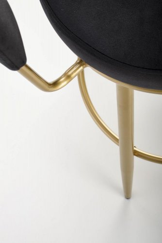 Barová židle H-115 (černá/zlatá)