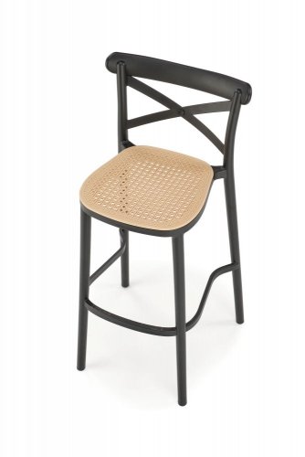 Barová židle H-111 (černá/přírodní)