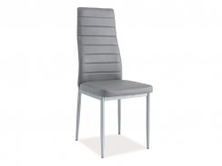 Jídelní židle H-261 BIS hliník / šedá ekokůže - VÝPRODEJ SKLADU