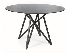 Jídelní stůl MURANO (šedá efekt mramoru/matně černá, 120x76)