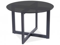 Konferenční stolek ALMERIA B (kouřové sklo/matně černá)