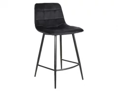 Barová židle MILA H-2 VELVET (černá/černá 19)