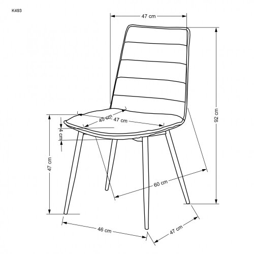 Jídelní židle K493 (hořčicová)