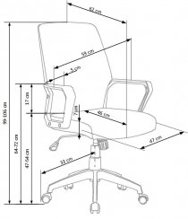 Kancelářská židle SPIN 2 (šedo-bílá)