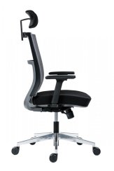 Kancelářská židle NEXT (šedá síť, černý potah)