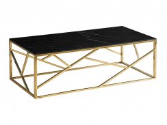 Konferenční stolek ESCADA A II (černá efekt mramoru/zlatá)