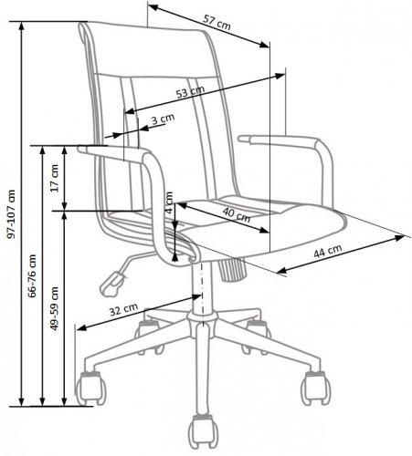 Kancelářská židle PORTO 2 (bílá)