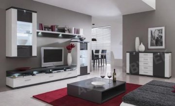 Obývací pokoj - Kostra/podnož - barva - 0355-CERNY-RAM-A: A-černý rám židle/stolku