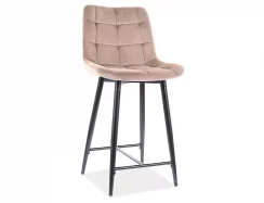Barová židle CHIC H-2 VELVET (černá/béžová 28)