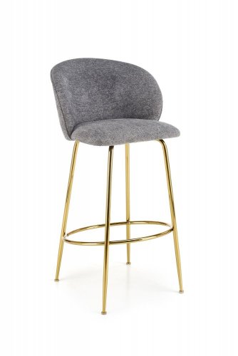 Barová židle H-116 (šedá/zlatá)