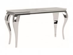 Konferenční stolek PRINCE C CERAMIC (bílá calacatta/chrom)