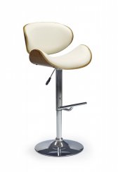 Barová židle H-44 (ořech-krémová)