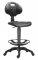 Laboratorní židle 1290 PU MEK (40-50/59), nylonový kříž+kruh