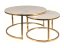 Konferenční stolek PORTAFINO A (set 2 ks, bílá efekt mramoru/zlatá)