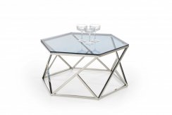Konferenční stolek CRISTINA (kouřové sklo/nerez ocel)
