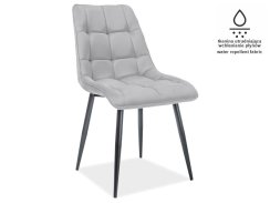 Jídelní židle CHIC MATT VELVET černý rám / šedý samet 85