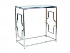 Konferenční stolek VERSACE C (sklo/stříbrná)